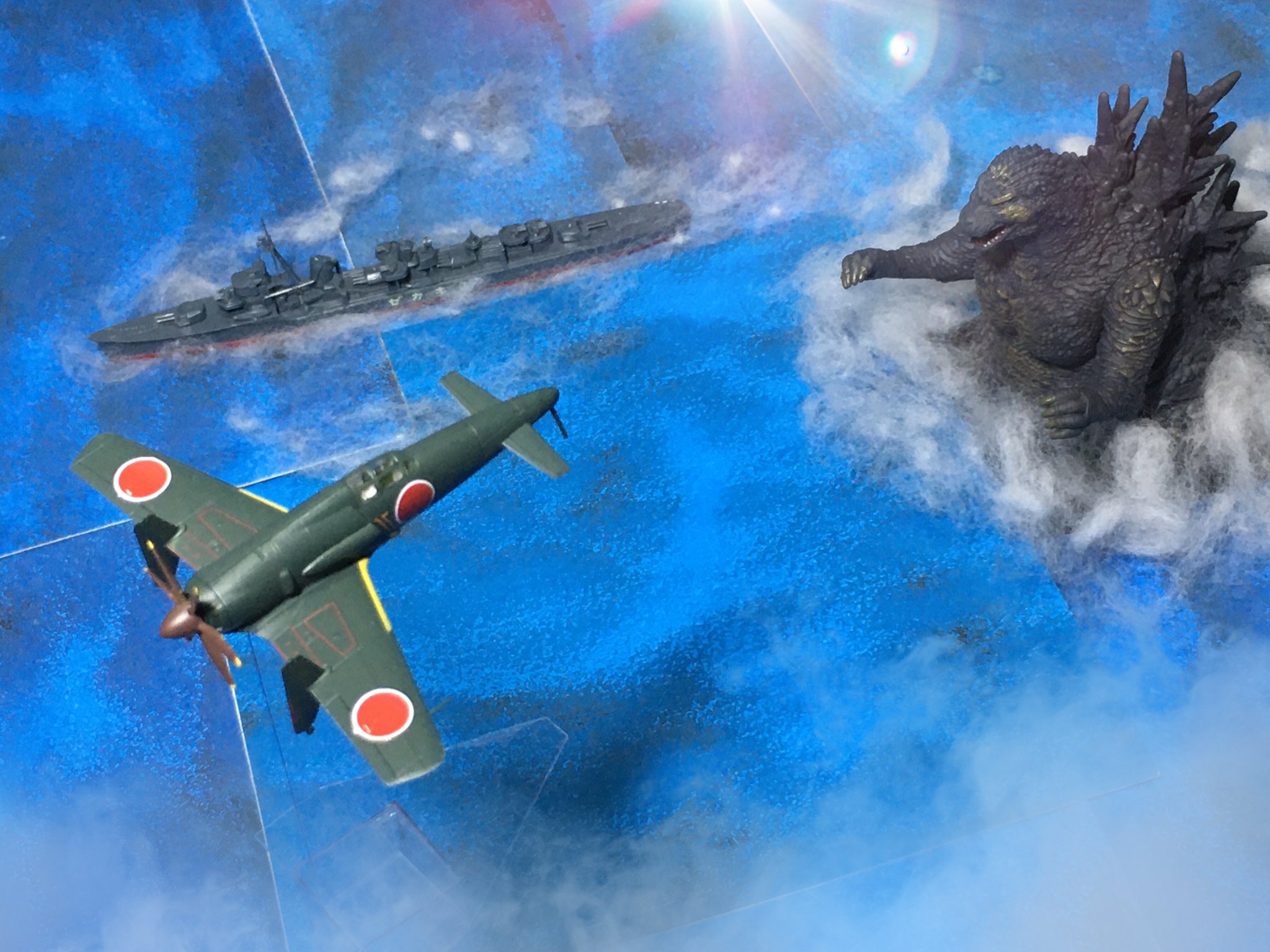 ゴジラマイナスワン 海神作戦 震電特攻 ジオラマ - メルカリ