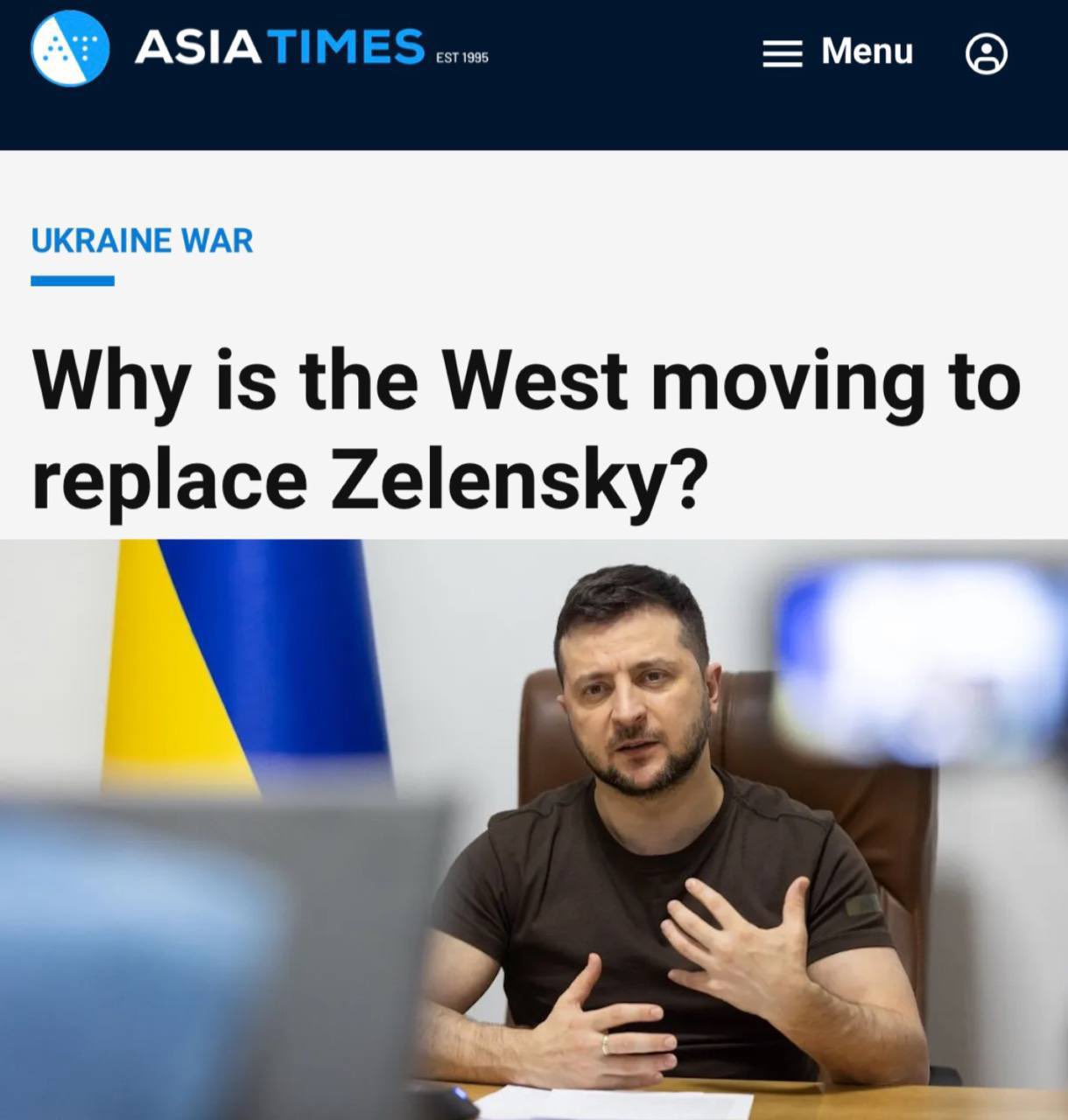 Zlatti71 on X: "🇺🇦😭 "Why is the West moving to replace Zelensky?": Asia Times lists Zelensky's options for the future, and they are all sad - in any case, the West will