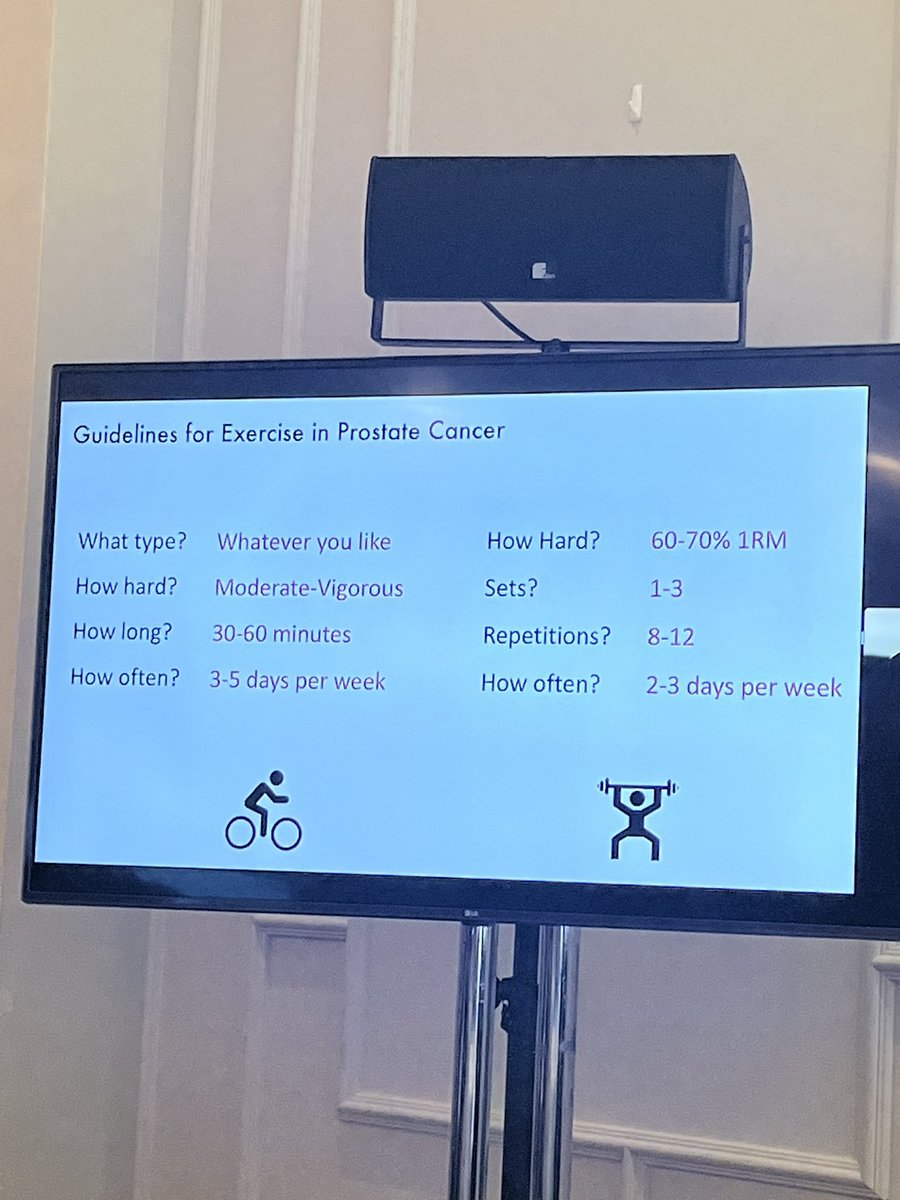 #PCNEM23 excellent study day on #ProstateCancer and benefits of #exercise post treatment also discussing #sexualdysfunction and how this can impact #survivorship #QOL