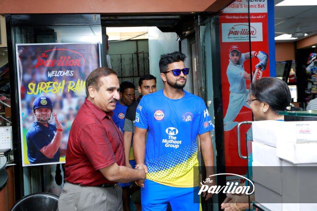 thepavilionshop's tweet image. We&apos;re thrilled to share again photos of the legendary cricketer, #Chinnathala Suresh Raina, at our store The Pavilion.

#sureshraina3 #raina #sureshraina #sgcricketofficial #csk #whistlepodu #sportskhel #thepavilionsports #pavilionsports