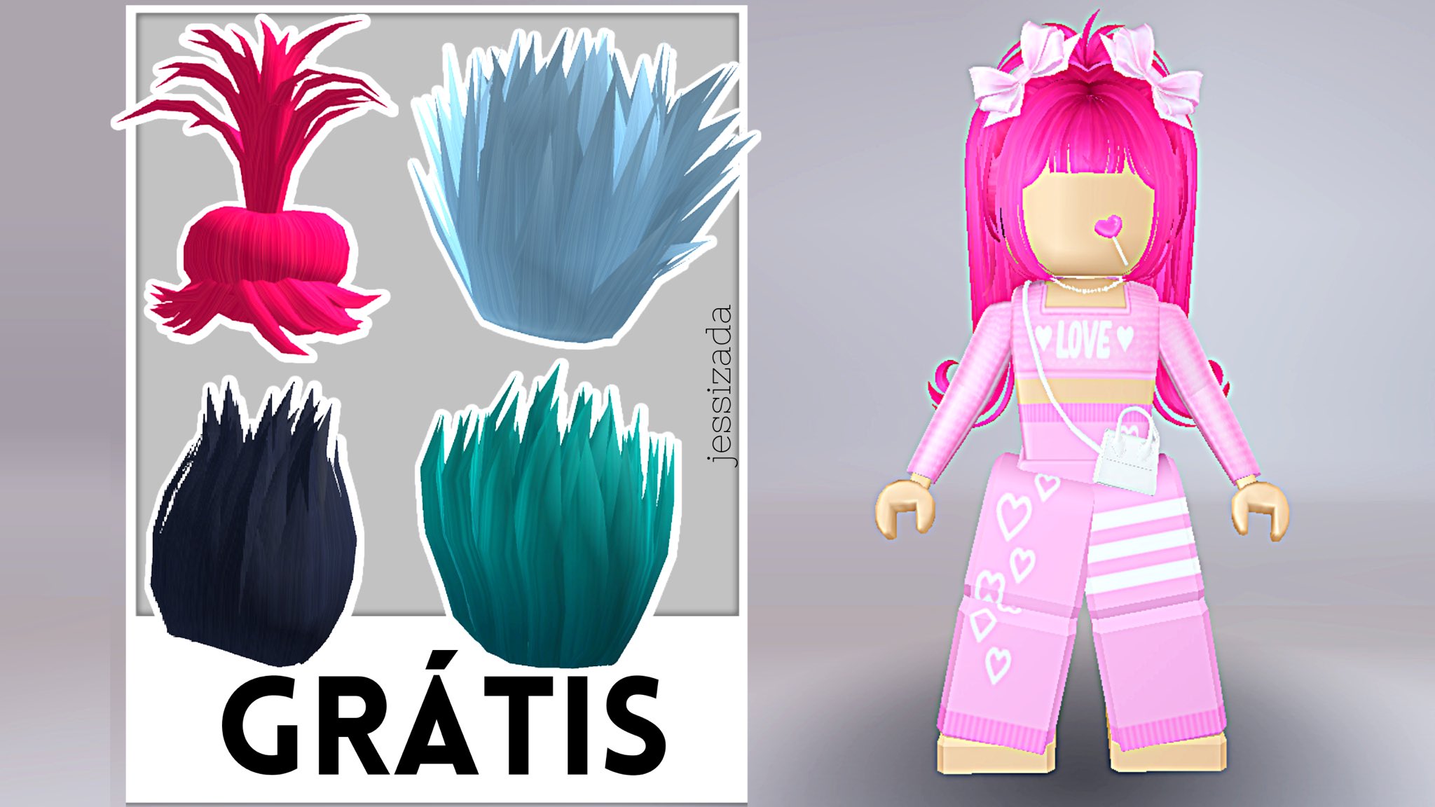 cabelos do roblox feminino grátis