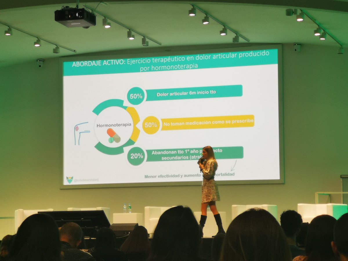 Adrián Escriche-Escuder (@adrianescriche) on Twitter photo #CÁNCERdeMAMA Un 20% de las pacientes abandona el tratamiento con hormonoterapia por los efectos secundarios (++ dolor articular), con los riesgos que de ello se deriva ⚠️ Fundamental papel de la #fisioterapia <a href="/cristinaroldanj/">Cristina Roldán</a> en #JIFisioterapiaICOFCV <a href="/CatedraFisUMA/">Cátedra Fisioterapia UMA</a> #CÁNCERdeMAMA Un 20% de las pacientes abandona el tratamiento con hormonoterapia por los efectos secundarios (++ dolor articular), con los riesgos que de ello se deriva ⚠️ Fundamental papel de la #fisioterapia <a href="/cristinaroldanj/">Cristina Roldán</a> en #JIFisioterapiaICOFCV <a href="/CatedraFisUMA/">Cátedra Fisioterapia UMA</a>