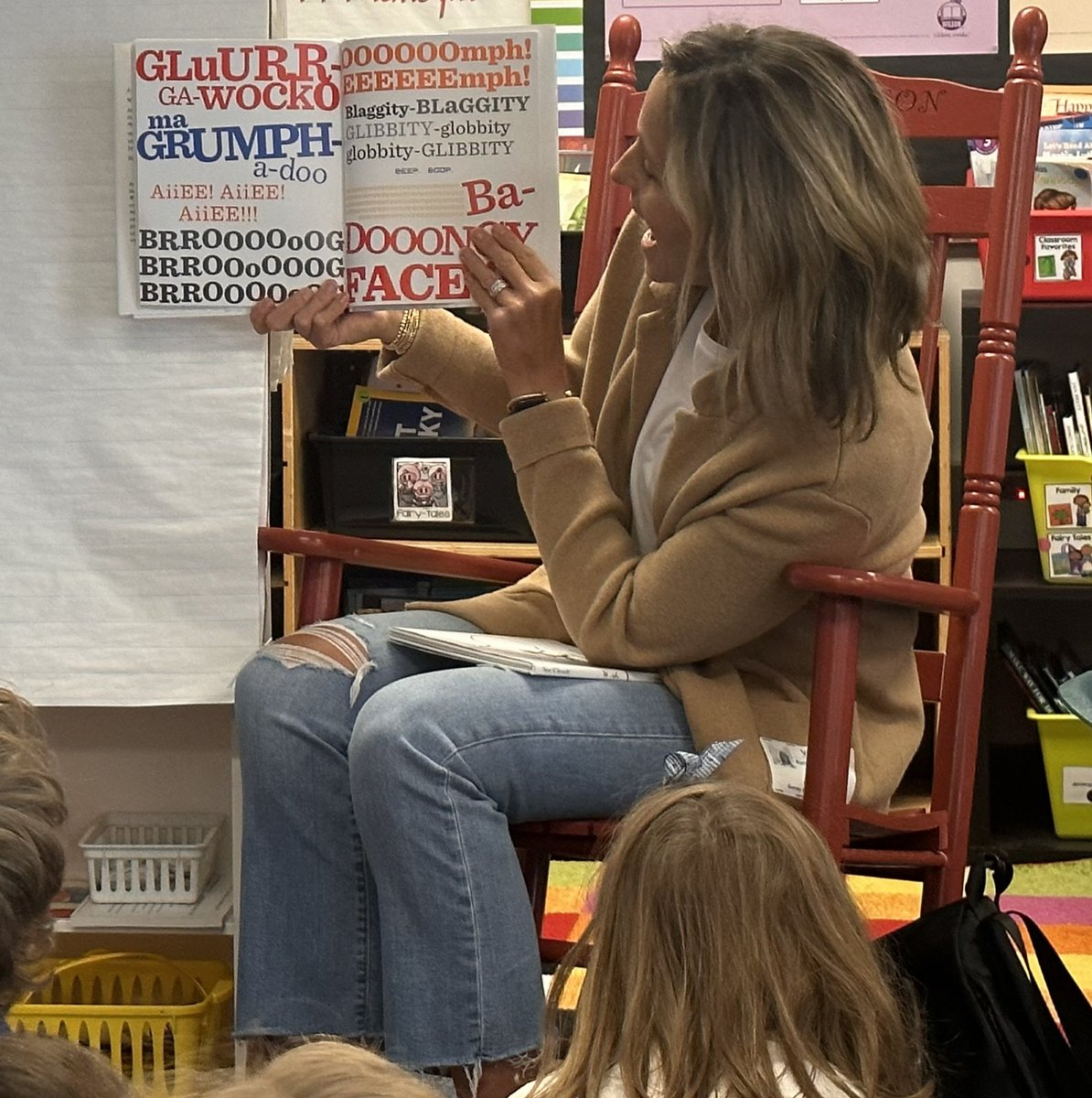 MrsThompsonCF's tweet photo. Finding many ways to be together this year!  Thanks to our first mystery reader for making us laugh so much!!
#CFTogether https://t.co/fvyKKvUJKO