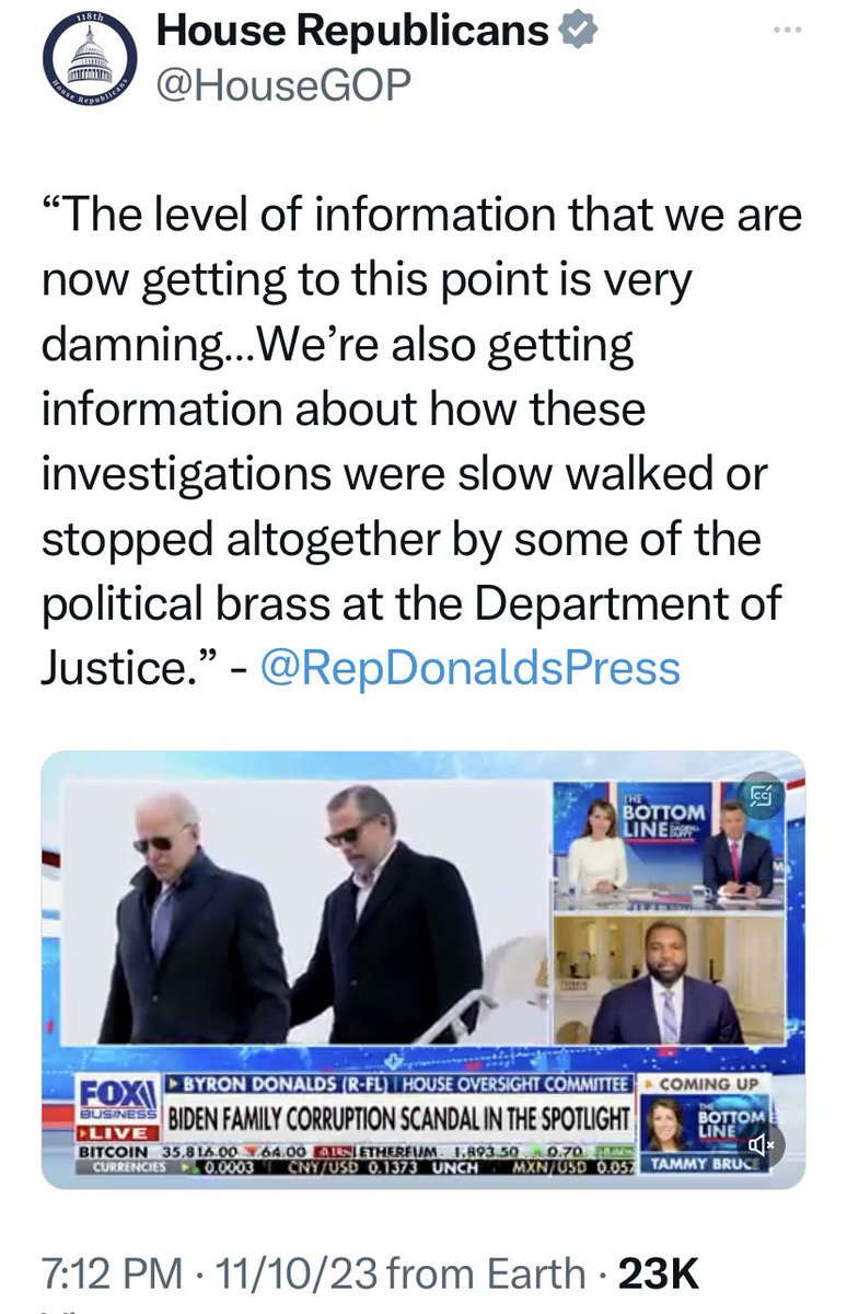 But of course House Speaker Johnson said there was no evidence to move forward in the Biden impeachment inquiry.. how can there be evidence here?  THIS is why Republicans  lost major races #Nov07… THIS is why no one takes the Republican Party seriously.. THIS amongst many other.