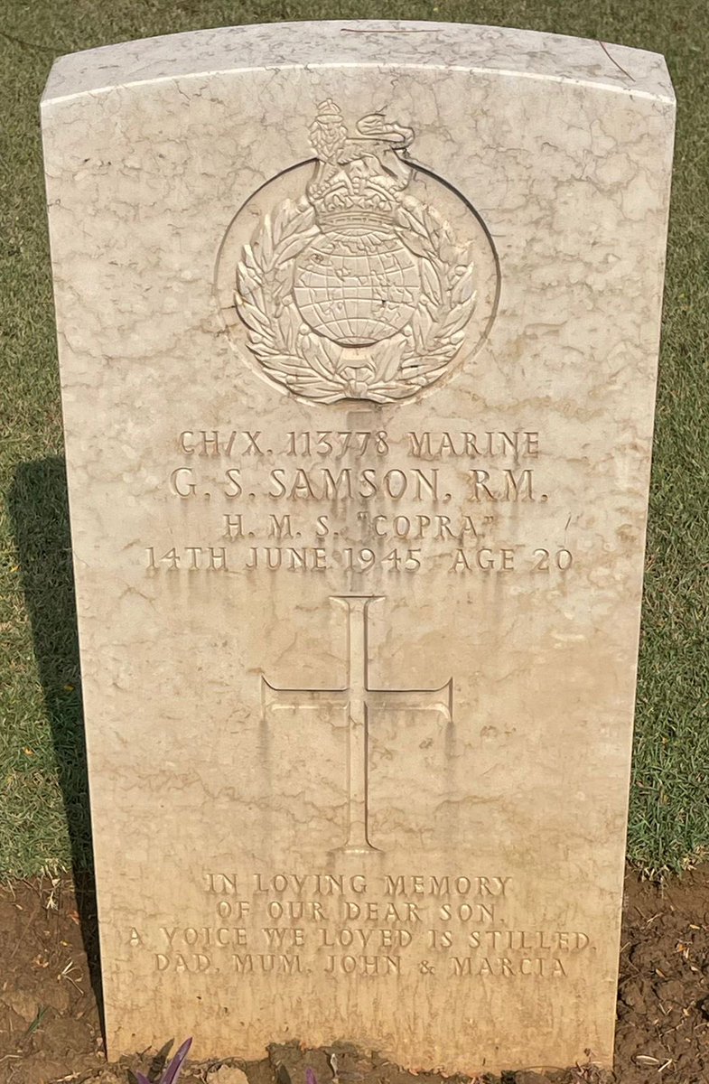 A reflective, appreciative Service of Remembrance in New Delhi this morning, with Indian, BHC and International colleagues - honoured to pause & pay our respects to Col Hammond OBE RM & Marine Samson who fell in WW2 & rest eternally in Delhi. #ArmisticeDay2023 @RoyalMarines