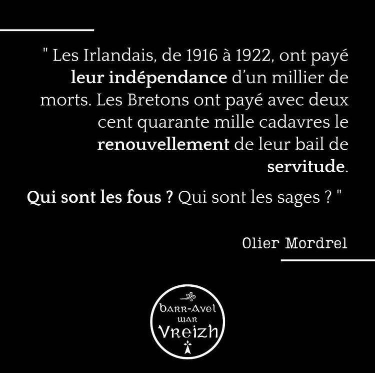 AnTourTanBZH's tweet photo. [COMMÉMORATION]

📌 En ce 11 novembre, à l'heure des défilés tricolores, rappelons nous des 240.000 Bretons morts en 14-18 pour une patrie qui n'était pas la leur.

Plus de guerre fratricide ! 🔥 https://t.co/PC7r1wH4tJ