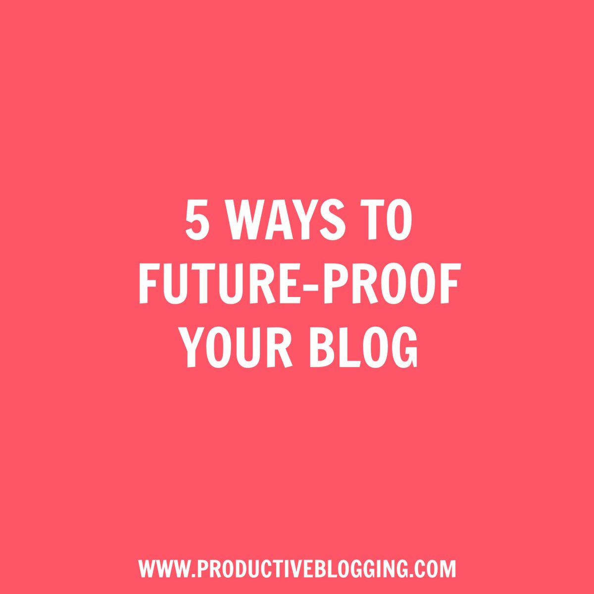 5 ways to future-proof your blog: 1. Stop relying on social media and Pinterest for traffic 2. Avoid being dependent on just a few blog posts for the majority of your traffic 3. Keep up with Google's direction of travel 4. Convert 'borrowed' traffic in... bit.ly/3fS0ogS