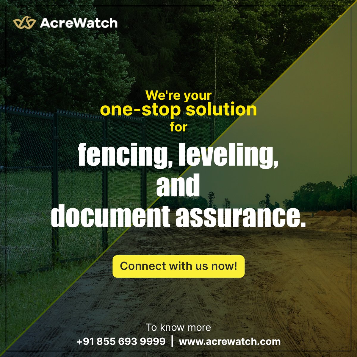 WatchAcre's tweet image. Transforming plots into secure - AcreWatch offers fencing, leveling, and document assurance.

👨🏽‍💻 Visit acrewatch.com
📞 Call +91 8556939999

#AcreWatch #plotmonitoring #landmonitoring #property #landproperty #pakvseng #nri #nrilands #nriindians #telangana #andhrapradesh
