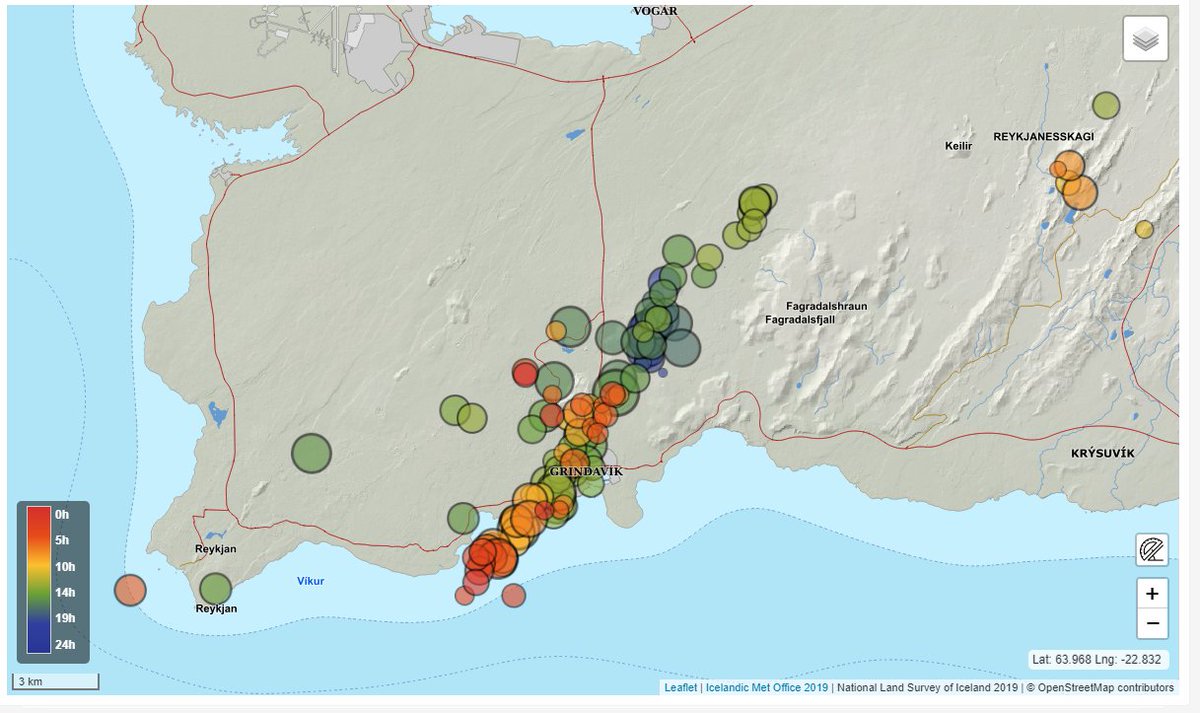The rate of ground deformation is much higher than has been measured previously on the Reykjanes Peninsula. Around 800 earthquakes have been detected since midnight. The likelihood of a volcanic eruption occurring in the near future is deemed considerable. en.vedur.is/about-imo/news…