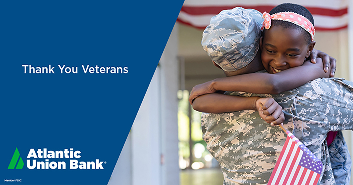 Atlantic Union Bank (@atlantic_union) on Twitter photo Thank you Veterans - today we celebrate you! Thank you Veterans - today we celebrate you!