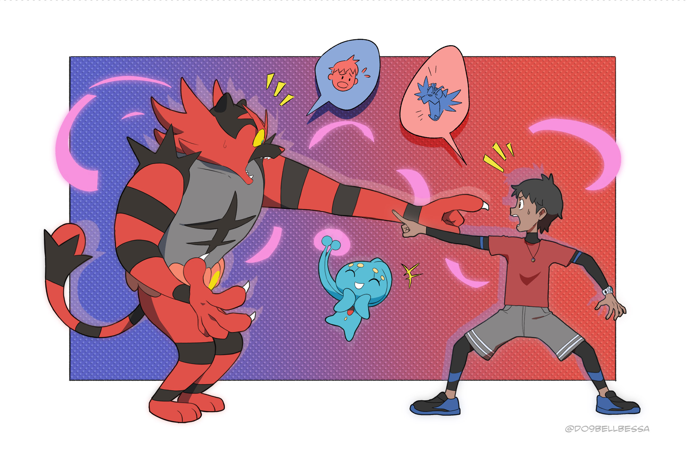 BELLBESSA 🔔 on X: “Commissions - Incineroar and Trainer Manaphy 