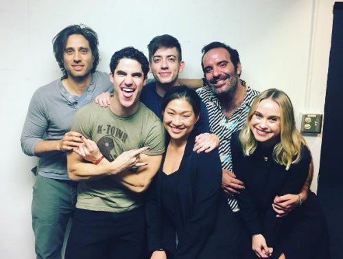On this day in 2016: #Glee cast members @JennaUshkowitz, @druidDUDE and #BeccaTobin attended a performance of Hedwig and the Angry Inch, starring co-star @DarrenCriss, at The Hollywood Pantages Theatre in Los Angeles, California.