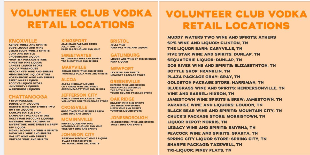 Hey Tennessee fans, we made Volunteer Club Vodka in collaboration with <a href="/TheVolClub/">The Volunteer Club 🪶</a>  and pledged to donate 25% of our revenue to them to support student athletes.

The only way it is going to work if you drink it!  Pls pick up a bottle and Go Vols! <a href="/Vol_Football/">Tennessee Football</a> <a href="/Vol_Sports/">Tennessee Athletics</a>