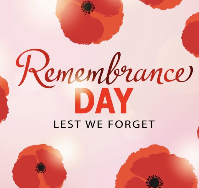 Age shall not weary them, nor the years condemn. At the going down of the sun, and in the morning we WILL remember them. 

Forever grateful for the service and sacrifice of past/present service women/men to ensure our freedom and liberty. 

God keep our land, glorious and free!