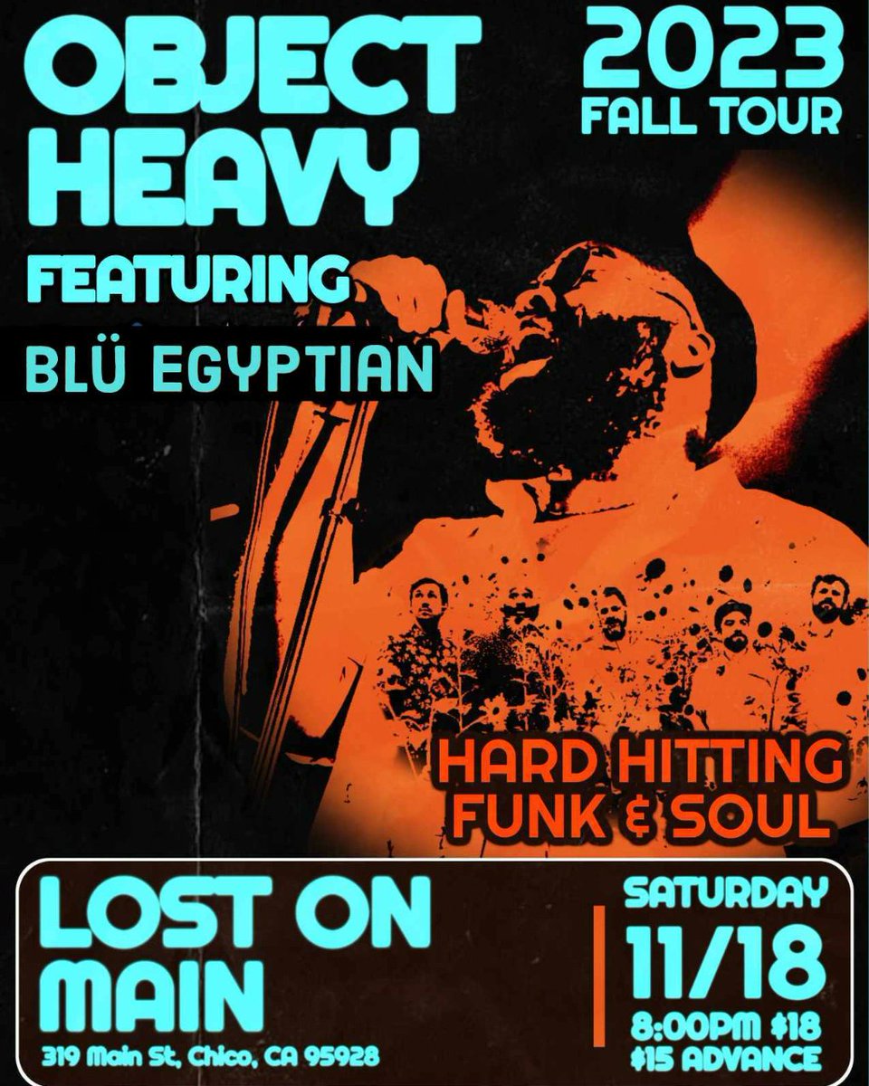 bluegyptianband's tweet photo. ONE WEEK AWAY! Let's party Chico🔥 #blüegyptian #jamband #indiegroove #funk #soulmusic #funkmusic #objectheavy #lostonmain #chico #lostonmainchico #chicoca #chicocalifornia #chicostate #chicostateuniversity #buttecollege #buttecounty #downtownchico #chicoplaza #chiconightlate https://t.co/oSzbSjtMD3