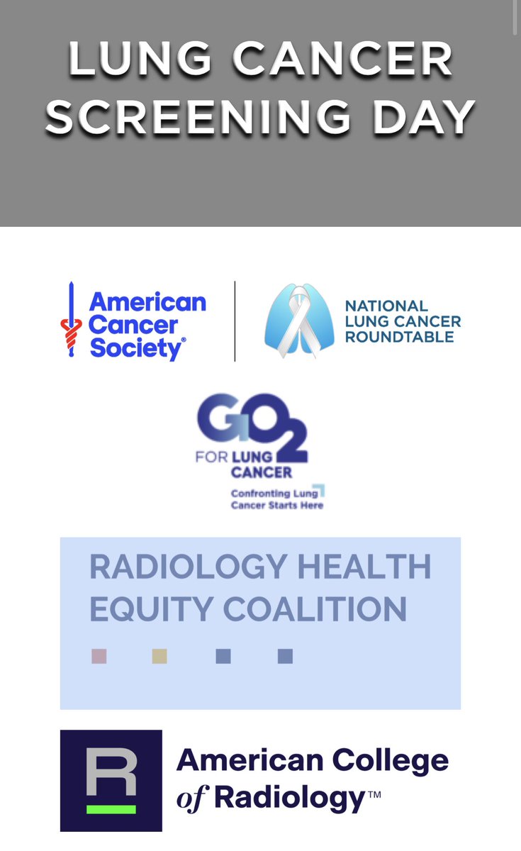 Today is National Lung Cancer Screening Day. This is a joint effort supported by efforts from our @AmerMedicalAssn #cancercarecaucus & multiple groups such as @AmericanCancer #lcsm #onctwitter 1/2