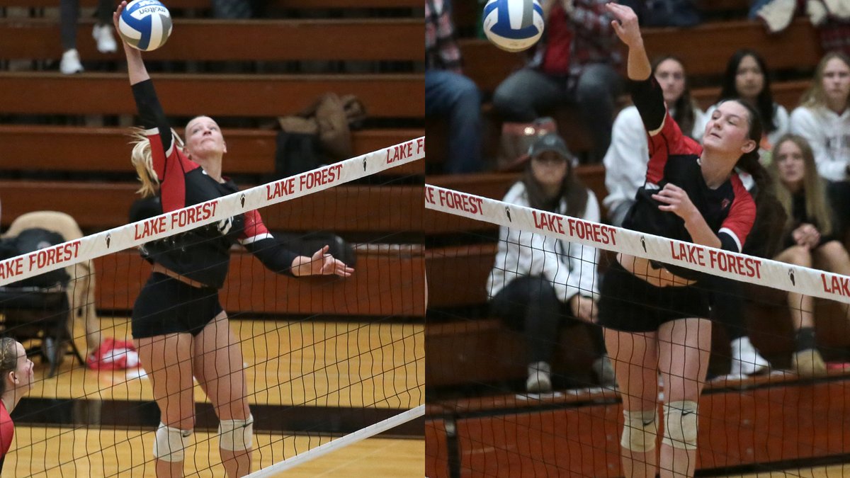 Grace Franz and Mary Gegen of <a href="/LFCVolleyball/">Lake Forest College Volleyball</a> Earn All-MWC Accolades goforesters.com/news/2023/11/1… #GoForesters