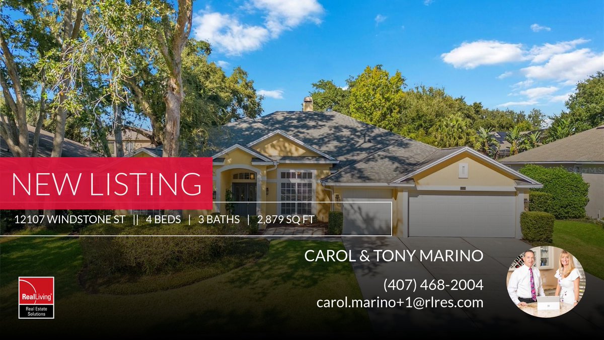 CarolandTonyCRR's tweet photo. 📍 New Listing 📍 Take a look at this fantastic new property that just hit the market located at 12107 Windstone St in Winter Garden. Reach out here or at (407) 468-2004 for more information

Carol &amp; Tony Marino
Broker/Owner
Real L... https://t.co/82JmGTXcdX https://t.co/U4pxFHaQKM