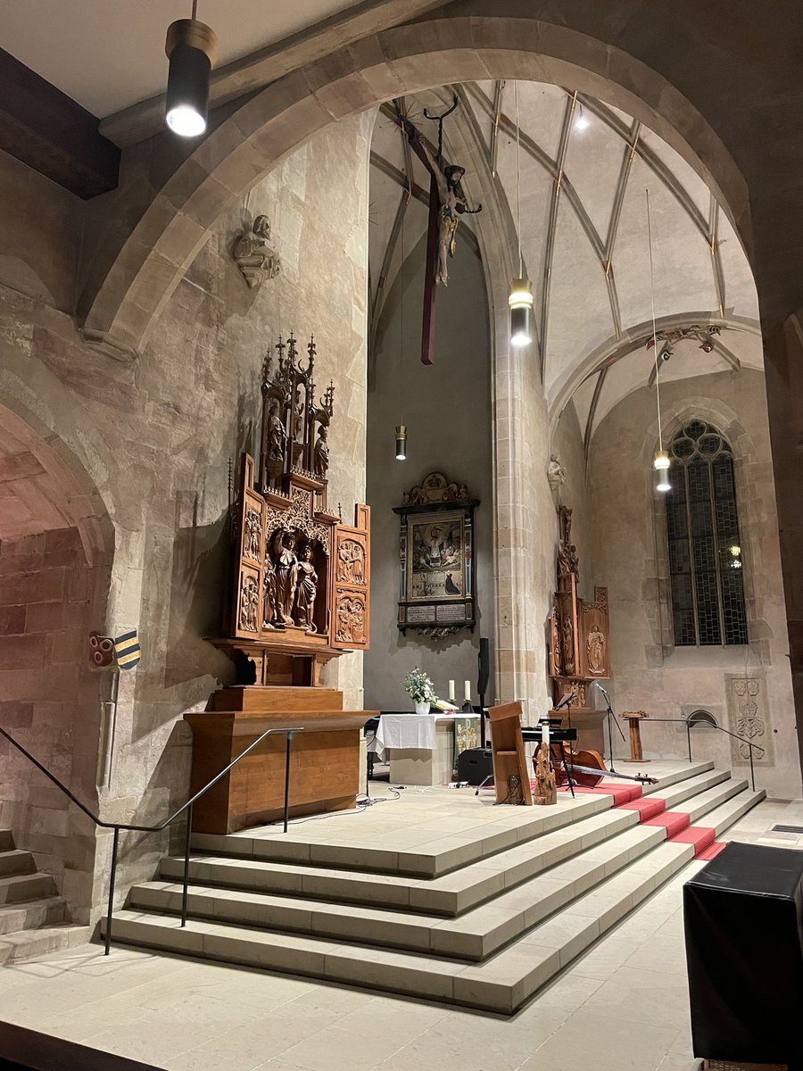 thomrosenhagen's tweet photo. Gruß aus der Stadtkirche Schwaigern kurz vor dem Konzert von #Klezfire mit Helmut #Eisel #Klarinette… https://t.co/tAce0su0St