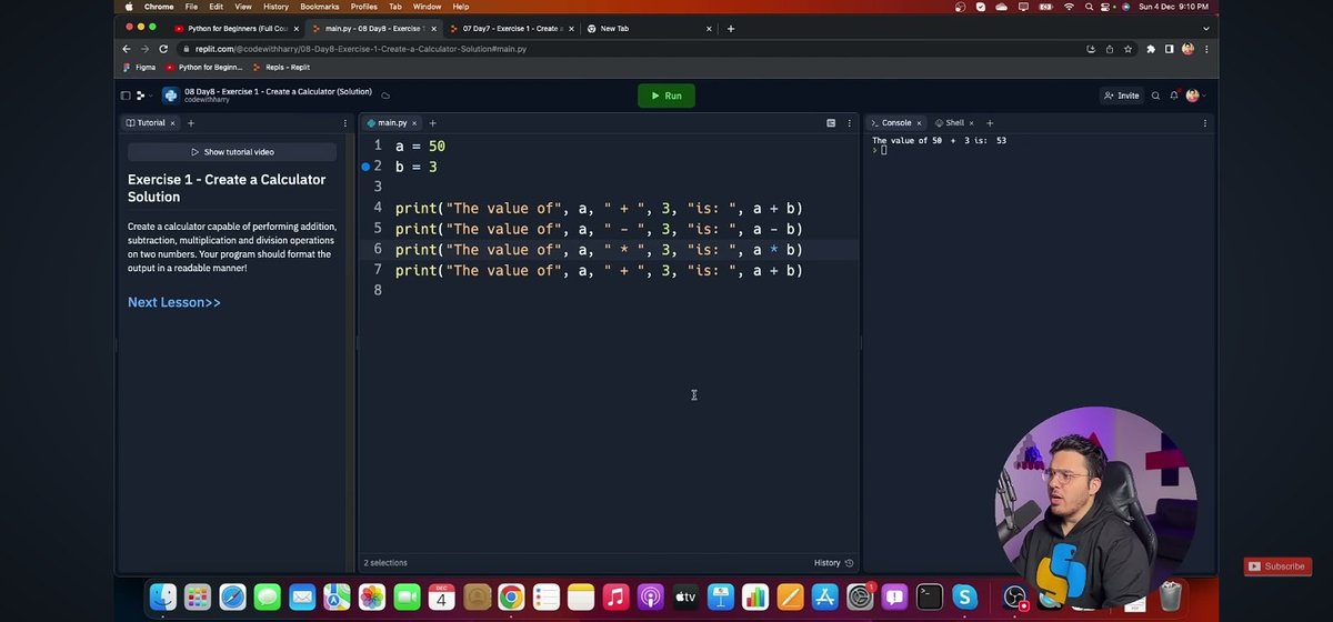 ftsomeshh's tweet image. #pyhtonprogramming #day4 #nov11
Today I got to know about typecasting and it&apos;s types as well #explicit #implicit. Also made a calculator using some operators (+-*/%)
#operators #calculator #ex2