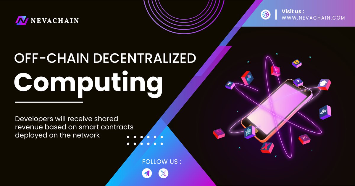 NevaChain_NEV's tweet photo. #NevaChain allows developers to leverage off-chain decentralized computing infrastructure by deploying on-chain Smart Contracts to integrate multiple features into their #dApps.

Furthermore, developers will receive shared revenue based on smart contracts deployed on the network. https://t.co/6hOe9Qb89P