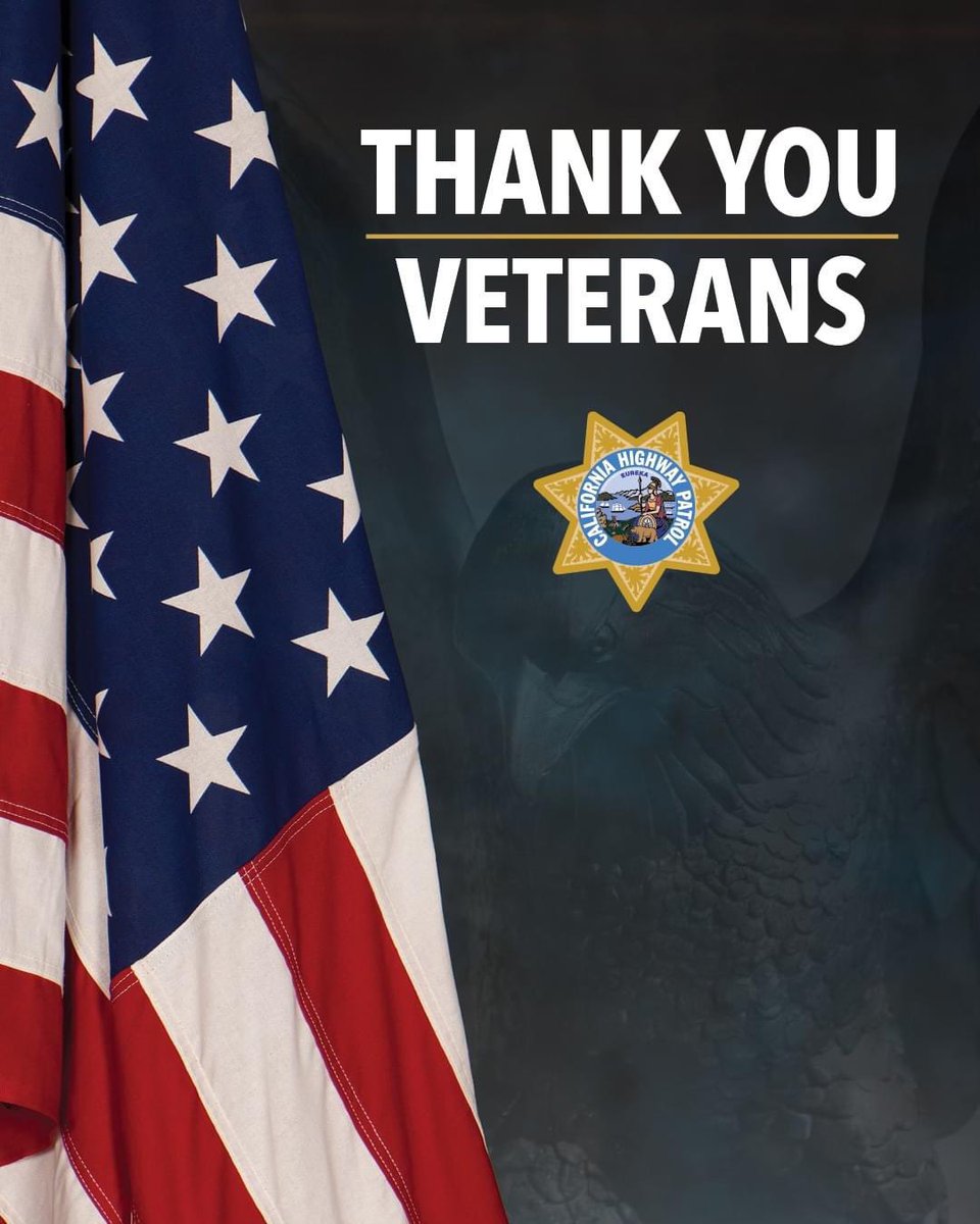 On Veteran's Day, the CHP salutes our brave servicemen and women. Several CHP officers are proud veterans, serving both nation and state. Click here if you're interested in joining the CHP: bit.ly/3FL1NU7 #veteransday #supportourveterans #usaf #usarmy #usmc #usnavy