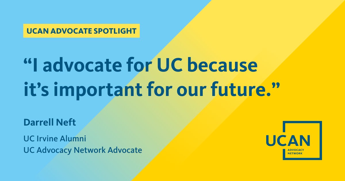 Darrell, a @UCIrvine Alumni advocates for @UofCalifornia to help secure additional funding that helps make attending a UC a reality for more Californians. @UCIAA