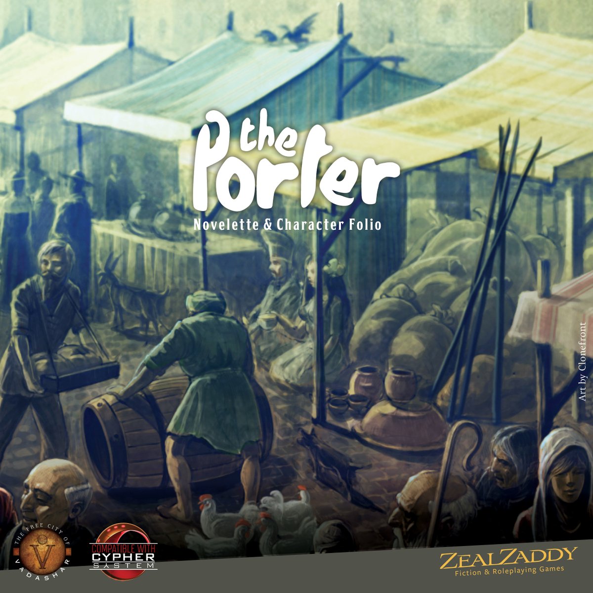 ZealZaddy's tweet image. We released our first Cypher System product! “The Porter” is a bundle of a novelette by award-winning fantasy author Matthew Hughes @hapthorn and character folio! NPC stats edited by @Qedhup

drivethrurpg.com/product/459833…

#CypherSystem #TTRPG @MonteCookGames