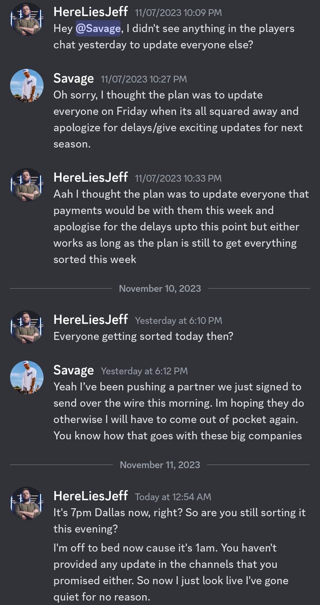 No prize money for WCB Champs has been paid still, nor have talent/staff that worked on the event been paid. No update has been provided to players.

I've given G1 &amp; <a href="/kennyvaccaro/">KV</a> the benefit of the doubt, but he's not followed through on any of the promises he made.

1/4