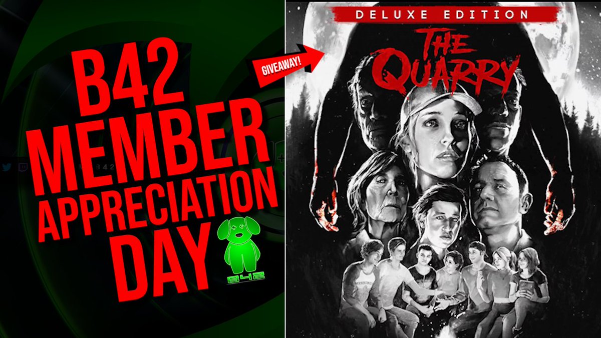 B42 GIVEAWAY-

The Quarry-Deluxe Edition Steam code!        
To enter, simply LIKE this tweet.  

Follows/comments/retweets are also nice but not required to win. Happy Member Appreciation Day!   

Winner will be announced this coming week. #teamb42