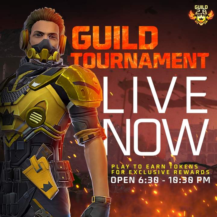 Brace yourselves! ✨ 
The long-awaited Guild Tournament has begun! 🏆 
Play strategically to earn tokens and unlock exclusive rewards.  

 #Booyah