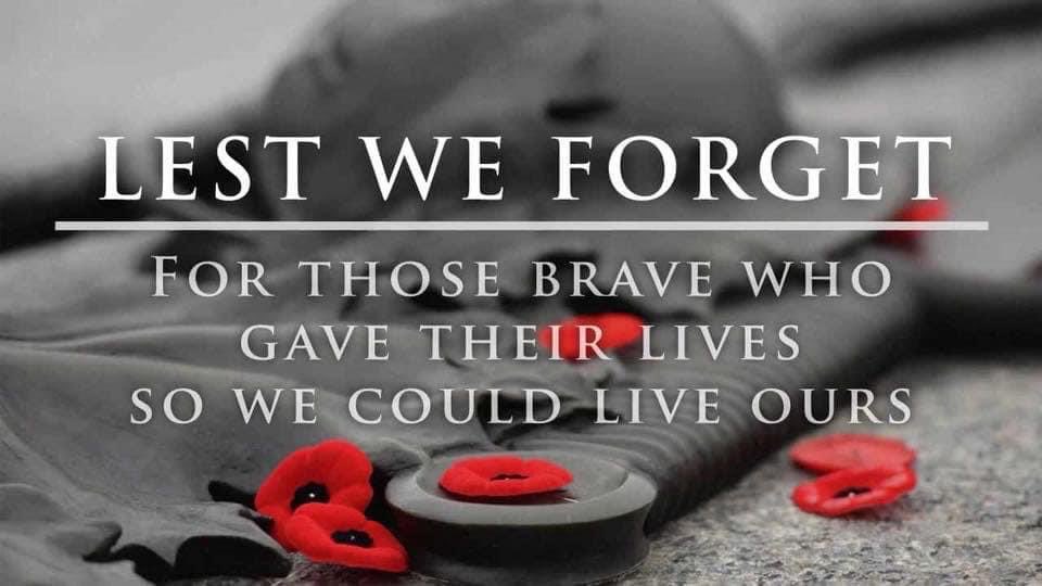 Lest we forget. Thank you for my freedom #RemembranceDay #Canadianarmedforces