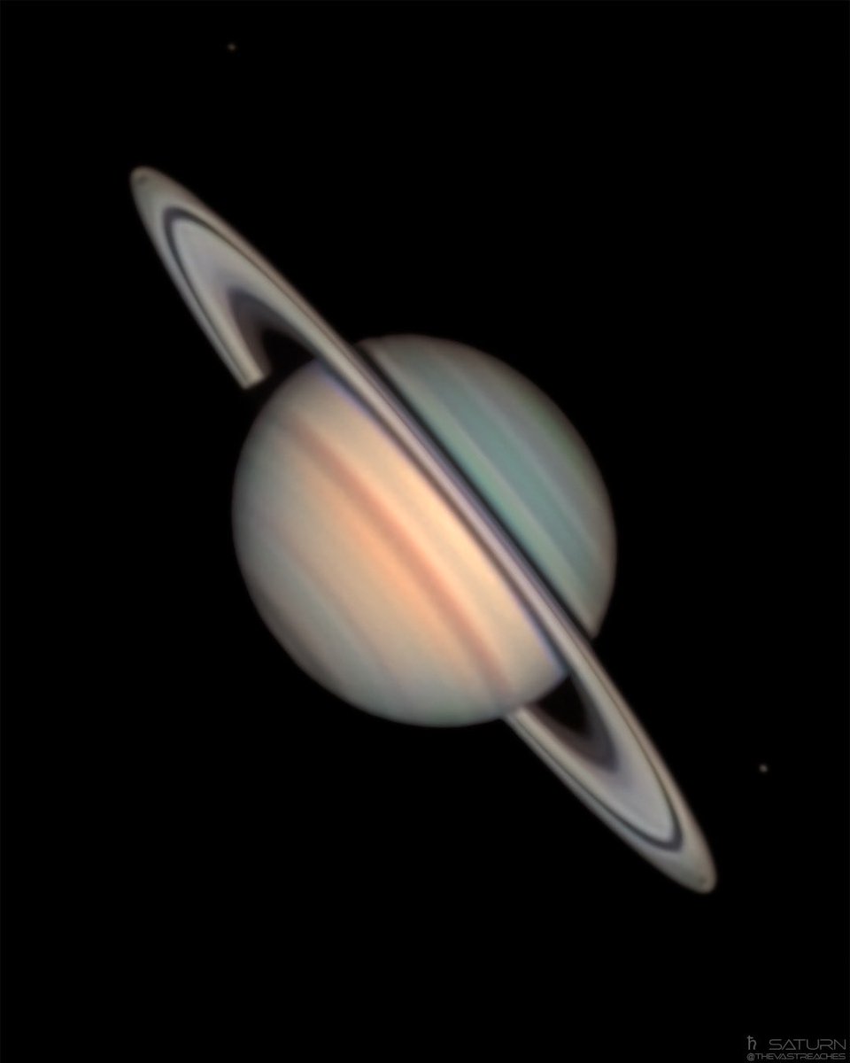 Saturn … the Ringed Beauty Have you ever seen it through a telescope? If not, that is your mission! Saturn is challenging. It never gets as big, or as bright, as some of the other planets. Combining and processing many thousands of photos helps reveal some subtle features.