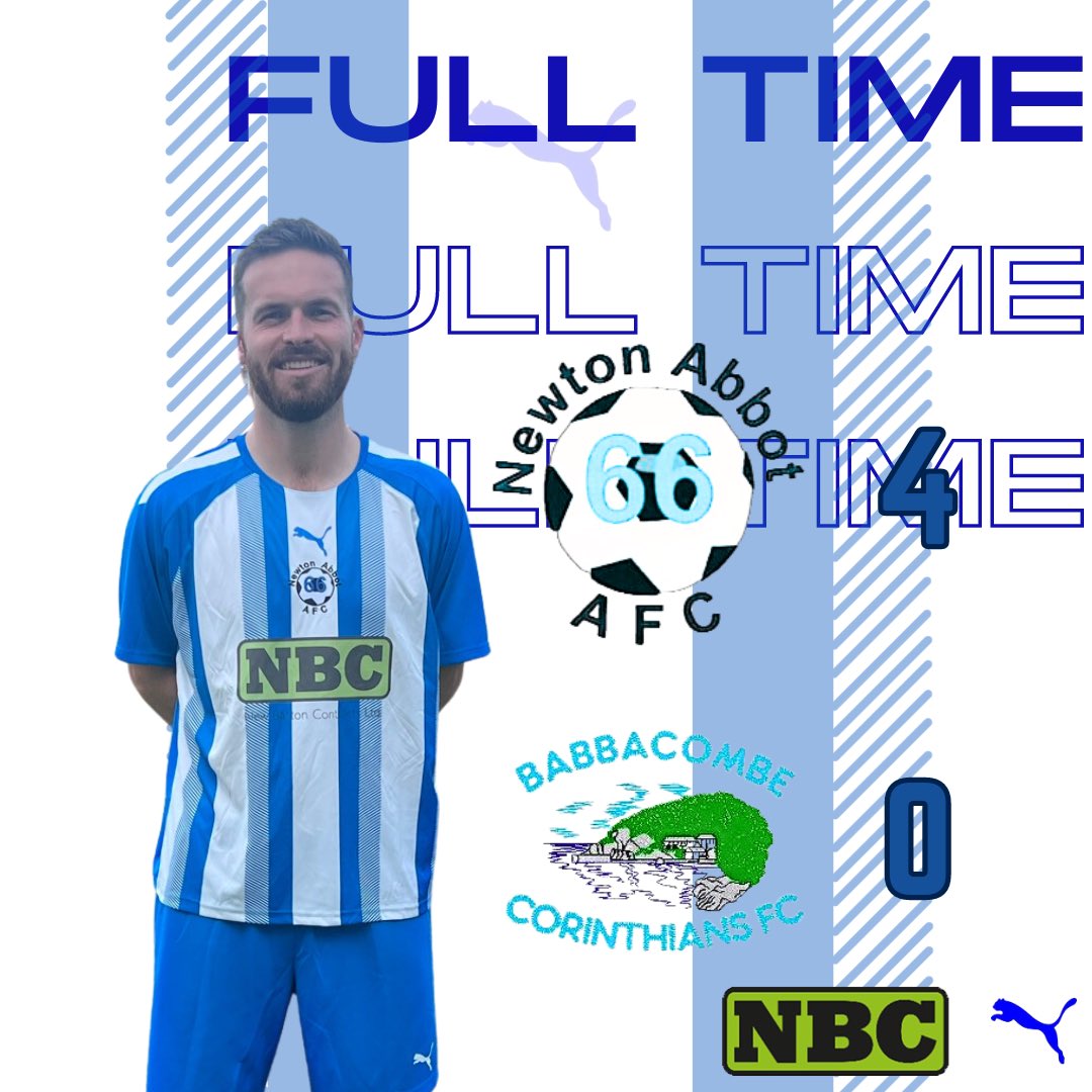 FULL TIME… ⚽️

66 are into the next round of the Herald Cup. A Joe Clark-Farley hat trick helped see off Babbacombe Corinthians 4-0. Cal Foskett had opened the scoring with a penalty before Faz took over… 🤝

#weare66
