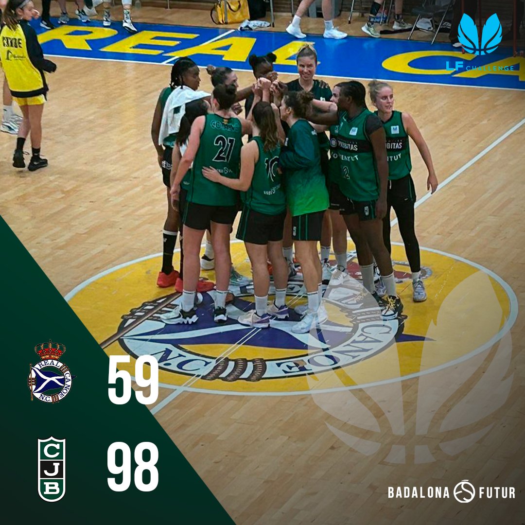 💚🖤 FINAAAAL! Guanyem a Madrid i sumem la tercera victòria seguida! @realcanoe 59-98 @Penya1930 🎯 Lorena Segura: 25 punts / Alima Dembelé: 21 punts, 32 de valoració #BadalonaÉsFutur #LFChallenge