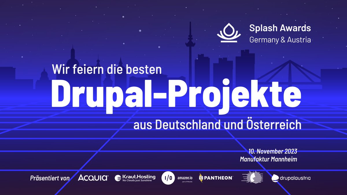 Das Internet ist zu schnell für das #SplashAwards Orga-Team! Es folgen die Gewinnerprojekte der diesjährigen Award-Verleihung in Mannheim sponsored by <a href="/pantheonio/">Pantheon.io</a> <a href="/amazeeio/">amazee.io</a> <a href="/acquia/">Acquia</a> und Kraut.Hosting #Drupal #SplashAwardsDEAT #SplashAwards2023