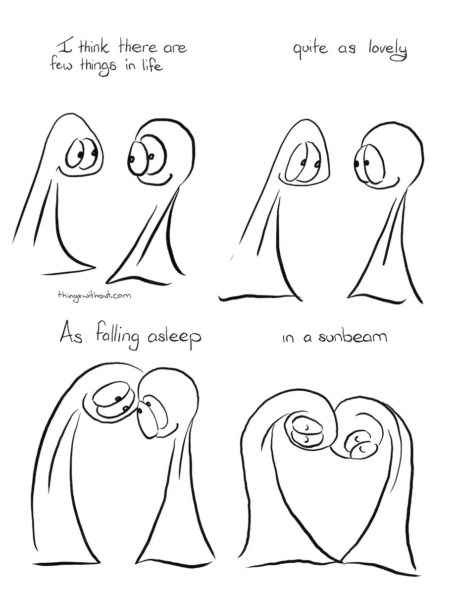 Thingswithout's tweet image. Wishing you warm snuggly thoughts on this wild and windy Seattle day! Sunbeam (Comic #735) thingswithout.com/comic/sunbeam-…   #IndyComics #wholesome #WholesomeMemes