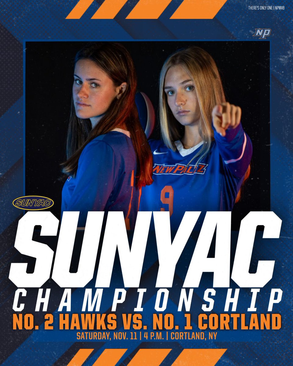 It’s a huge #GAMEDAY for the Hawks!🔷🔶
.
🟧 New Paltz Women’s Volleyball at Cortland at 4PM for the SUNYAC Championship!

..
#nphawks #npwvb #npxc #npwbb #suny #newpaltz #sunyac #theresonlyone