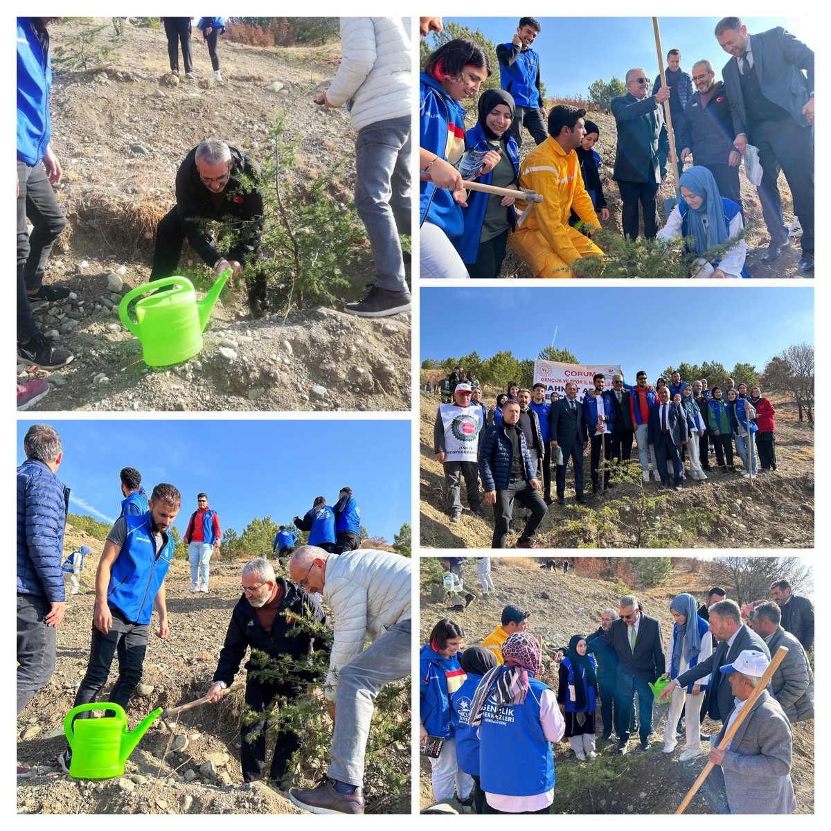 CorumKYGM's tweet photo. 😊11 Kasım Millî Ağaçlandırma Günü Kutlu Olsun!🌳

11 Kasım #MilliAğaçlandırma Günü kapsamında İl Protokolü, GSB Yurtlarımızda barınan öğrencilerimizin katılımıyla ile birlikte fidan dikimi gerçekleştirdik. 

#CumhuriyeteNefes olacağız!🇹🇷🌱 https://t.co/rIPiD6FTdb