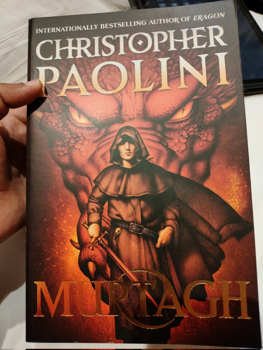 So finally got my copy of #Murtagh .
So damn excited to get back into the world of Alagaesia.
Was damn impressed with The Fork, The Witch & The Worm and #FractalNoise is still my favorite book of 2023.
Heartening to see an author you have grown up with flourish.
@paolini