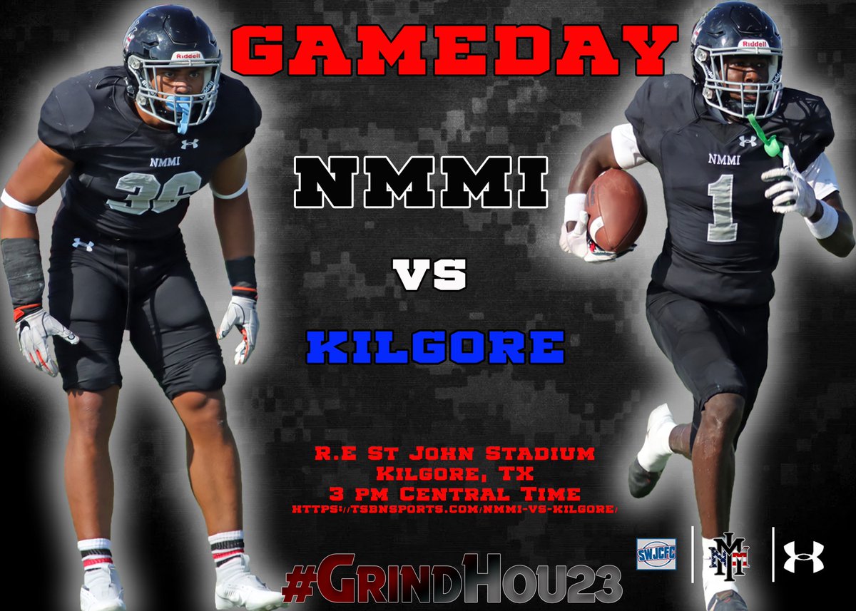 GET UP!! ITS GAME DAY!!

🆚 Kilgore 
📺: tsbnsports.com/nmmi-vs-kilgor…
📍: R.E St John Stadium, Kilgore, TX
⏰: 3 PM Central Time

#GRINDHOUSE