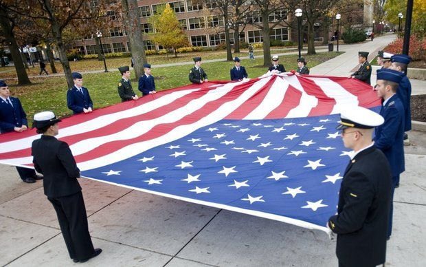 SantaJOno's tweet photo. To all veterans, thank you for your service and bravery. As Elmer Davis said, “This nation will remain the land of the free only so long as it is the home of the brave.” https://t.co/Va6zZ65ahy