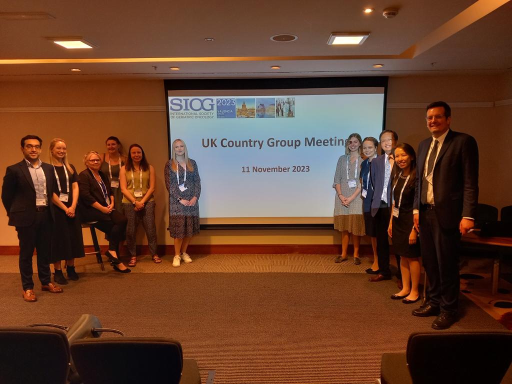 We had lots of great discussions about achievements and plans today! Looking forward to continued collaborative working to enhance #gerionc in the UK #siog2023 @SIOGorg @YoungSIOG @siognah @OncologyForum @Cancers_MDPI @MedicineUoN #Cancer #older