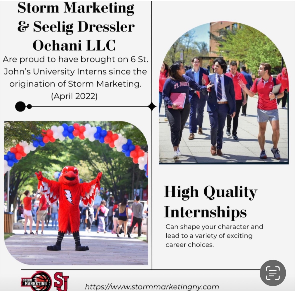 NIL helping St. John’s University student athletes AND….

St. John’s University students and our alumni build their real life work experiences to achieve their career goals <a href="/StormMarketing4/">Storm Marketing</a> 

<a href="/StJohnsU/">St. John's University</a> <a href="/StJohnsRedWhite/">St. John's Red White</a> <a href="/StJohnsRedStorm/">St. John's Red Storm</a> #SJUBB 

stormmarketingny.com