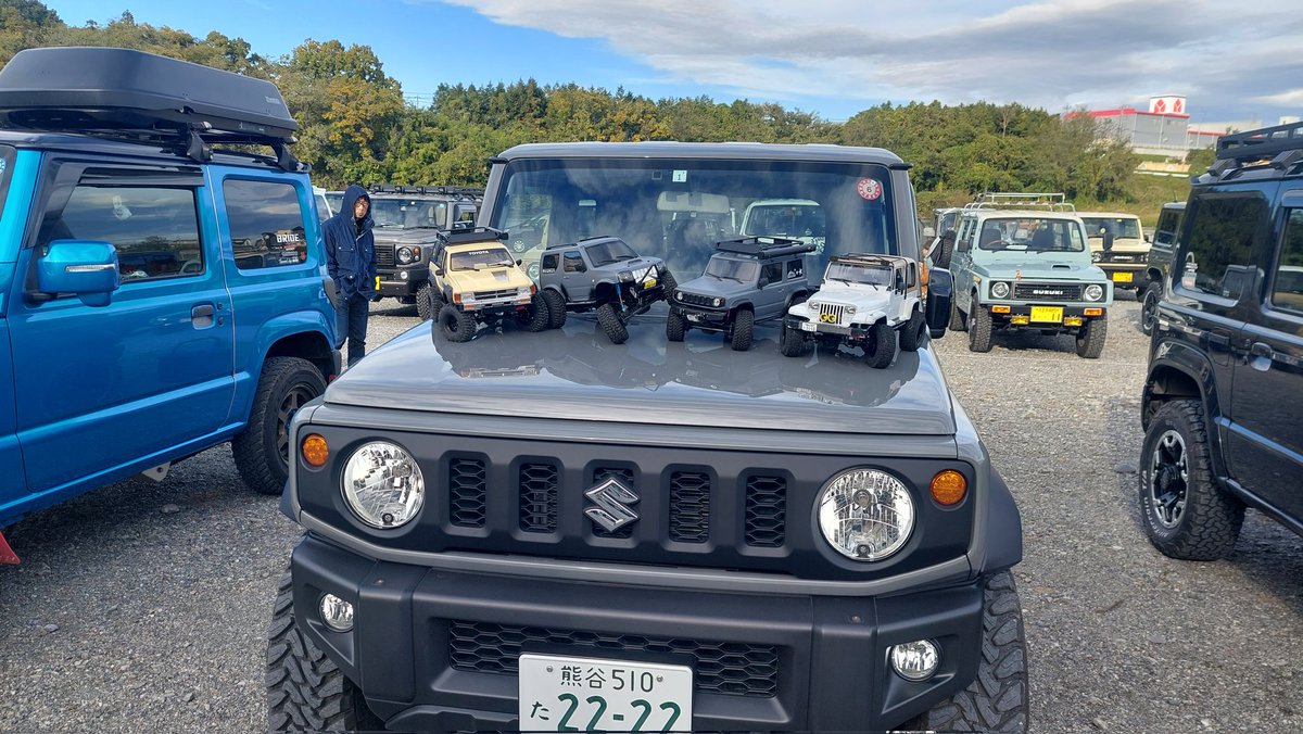 PG3110akiho's tweet image. で、ジムニーオフ会で
スケクロ啓発活動！
#スケールクローラー
#Scalecrawler