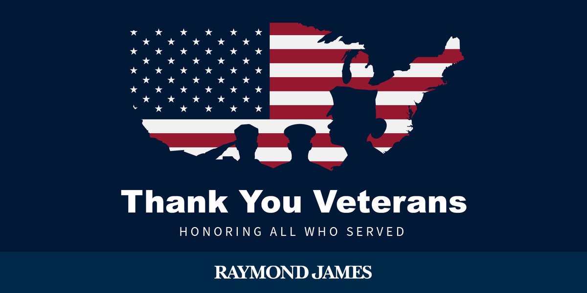 RaymondJames's tweet photo. To all veterans – past and present – who have defended our country with honor and valor, thank you for your service. https://t.co/HHjGNaNF3M