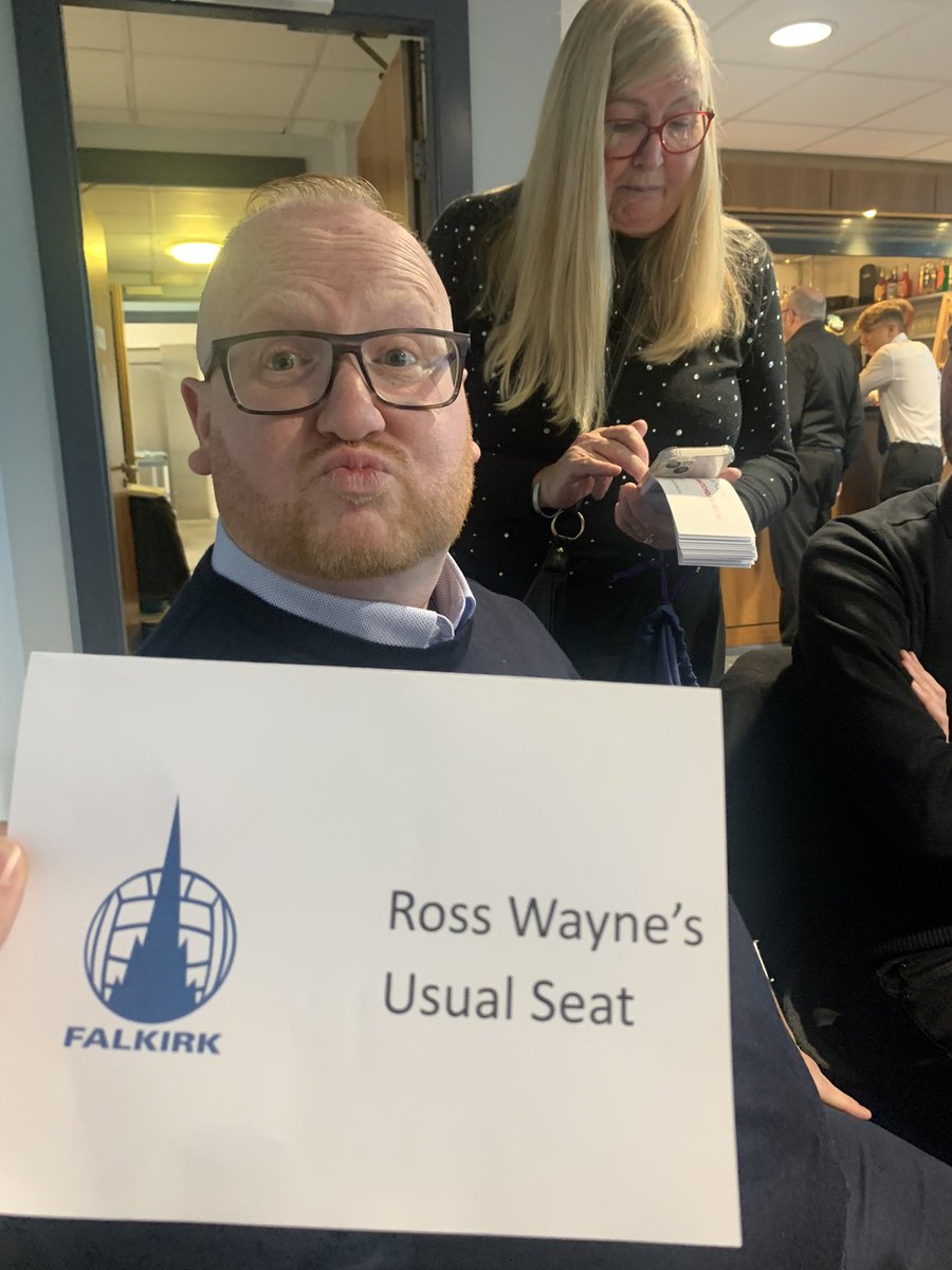 Lewis1876's tweet photo. Oor Wayno has a season ticket for Ross-pitality these days…. @Falkirkdaft @ProducerMac @RossWayne #PrawnSandwich https://t.co/au605J3lVw