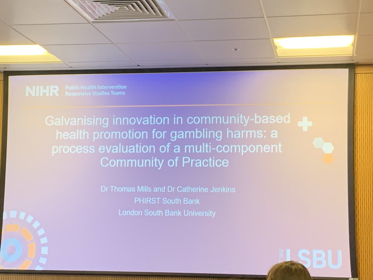 NIHR_PHIRST (@nihr_phirst) on Twitter photo <a href="/CathLynneJ/">Dr Catherine Lynne Jenkins</a> sharing findings about the importance of communities of practice and Lived Experience in reducing gambling harms. At #EPH2023. You can read more about our PHIRST South Bank evaluation here: phirst.nihr.ac.uk/evaluations/gr…
<a href="/susie_sykes_/">Susie Sykes</a> <a href="/jo_evsy/">Jo Evans</a> <a href="/CathLynneJ/">Dr Catherine Lynne Jenkins</a> sharing findings about the importance of communities of practice and Lived Experience in reducing gambling harms. At #EPH2023. You can read more about our PHIRST South Bank evaluation here: phirst.nihr.ac.uk/evaluations/gr…
<a href="/susie_sykes_/">Susie Sykes</a> <a href="/jo_evsy/">Jo Evans</a>