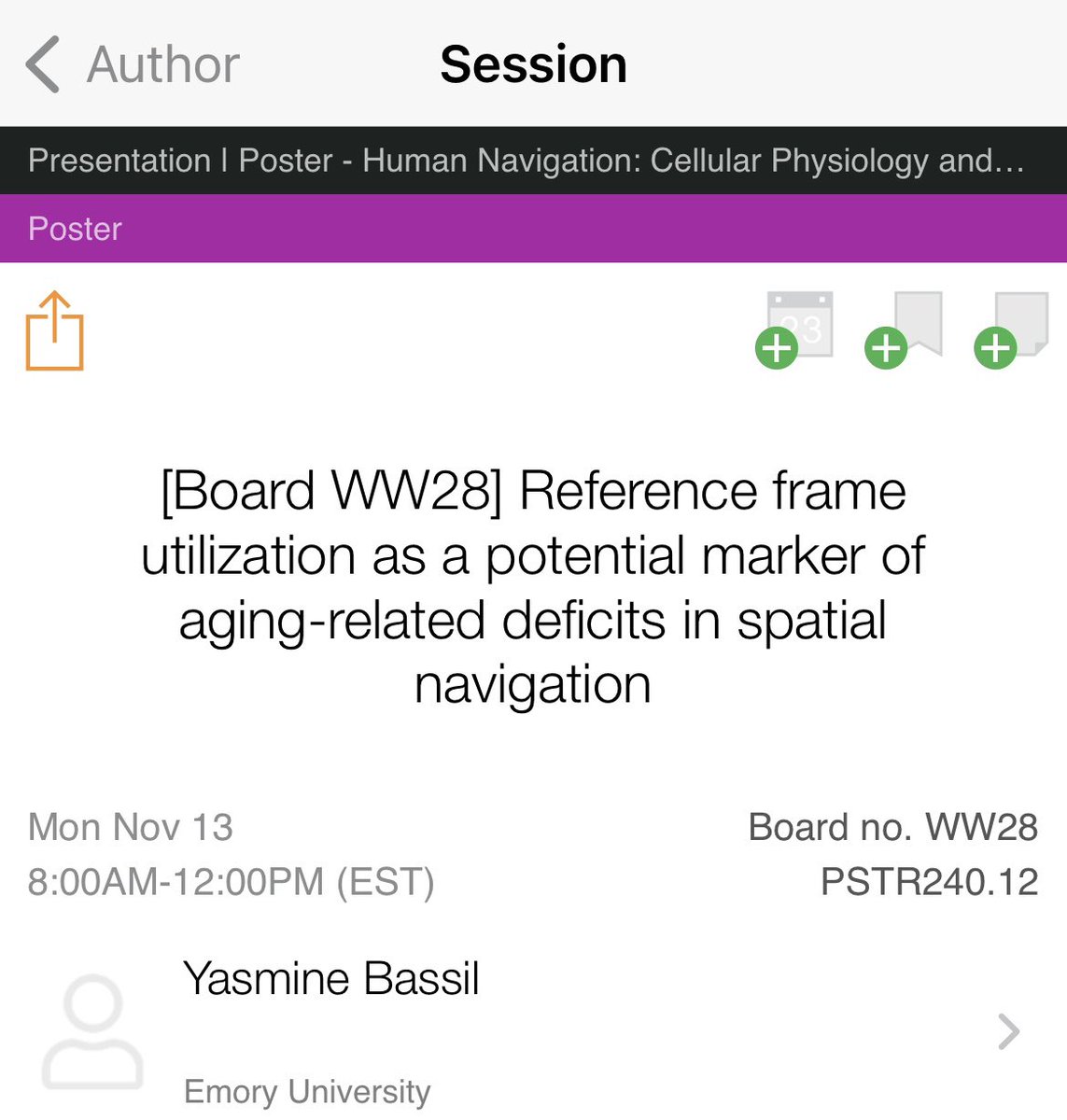 Good morning from DC! If you’re at #SfN2023, stop by and check out my poster on Monday morning from 8AM-12PM to learn about our work in <a href="/NPResearchLab/">NPRL</a> measuring aging-related deficits in human spatial navigation 🧠  See you there!
