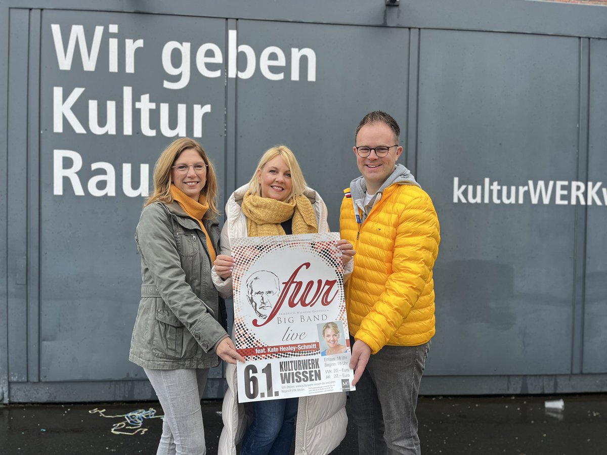 Die #fwr #BigBand begrüßt auch das Jahr 2024 mit Swing &amp; Jazz. Ganz besonders freuen wir uns auf unsere #Solistin, die wunderbare Kate Healey Schmitt! Sichert euch jetzt schon #Tickets für den 6.1.24 im @Kulturwerk 👉🏻reservix.de/tickets-mit-sw…